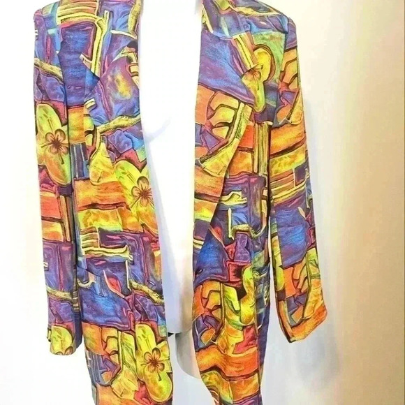 Vintage CEDARS 💯 % SILK Jacket Size Medium EUC - Picture 3 of 12